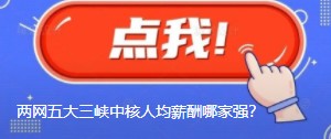 國網(wǎng)南網(wǎng)華能大唐國家能源三峽中核人均薪酬哪家強(qiáng)？