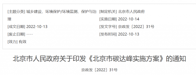 2030年風(fēng)光總裝機5GW！北京市碳達峰實施方案印發(fā)